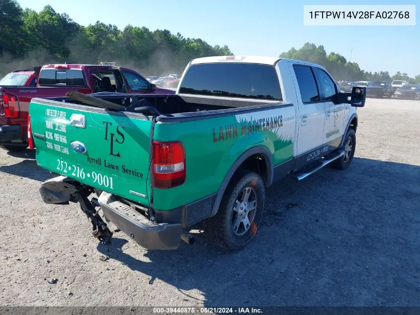 2008 Ford F-150 60Th Anniversary/Fx4/King Ranch/Lariat/Xlt VIN: 1FTPW14V28FA02768 Lot: 39440875