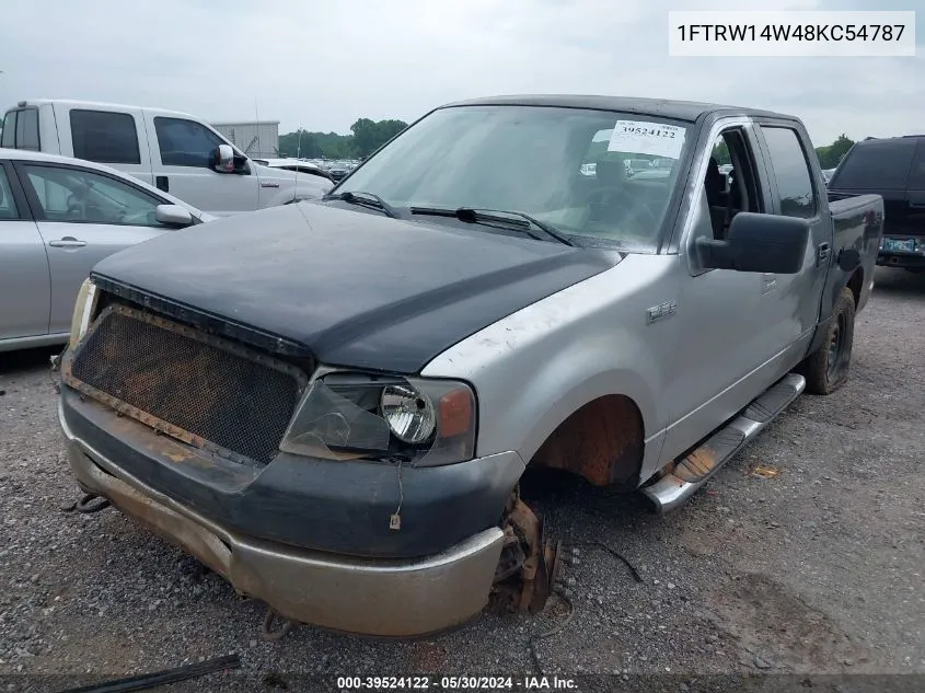 2008 Ford F-150 60Th Anniversary/Xl/Xlt VIN: 1FTRW14W48KC54787 Lot: 39524122