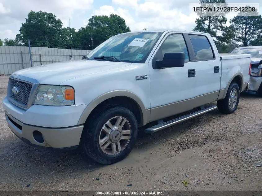 2008 Ford F-150 60Th Anniversary/Fx2/King Ranch/Lariat/Xlt VIN: 1FTPW12V28FB42208 Lot: 39539481