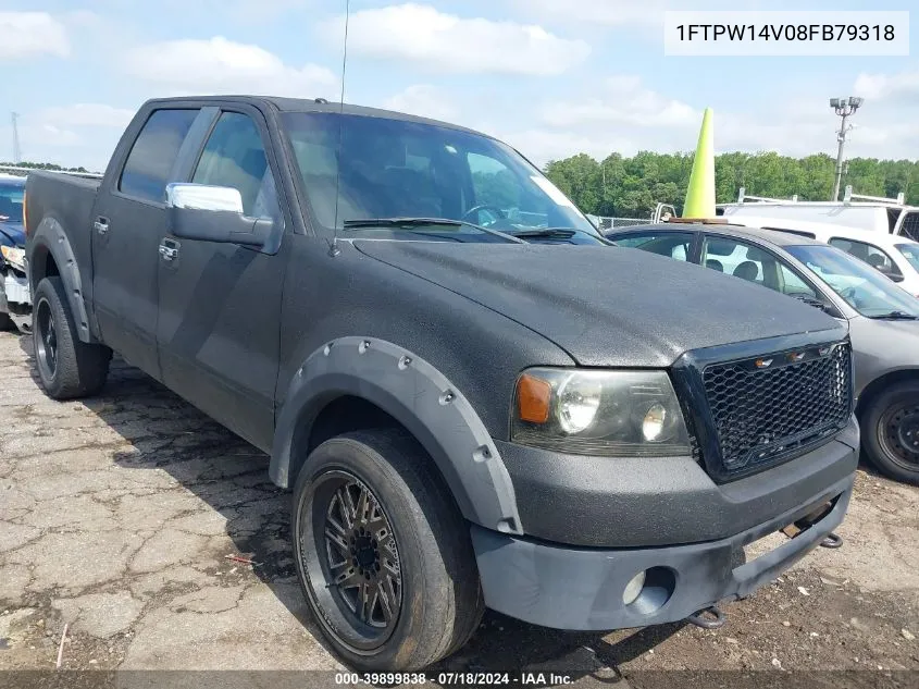 2008 Ford F-150 60Th Anniversary/Fx4/King Ranch/Lariat/Xlt VIN: 1FTPW14V08FB79318 Lot: 39899838