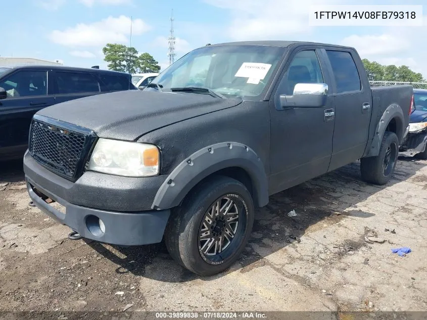 2008 Ford F-150 60Th Anniversary/Fx4/King Ranch/Lariat/Xlt VIN: 1FTPW14V08FB79318 Lot: 39899838