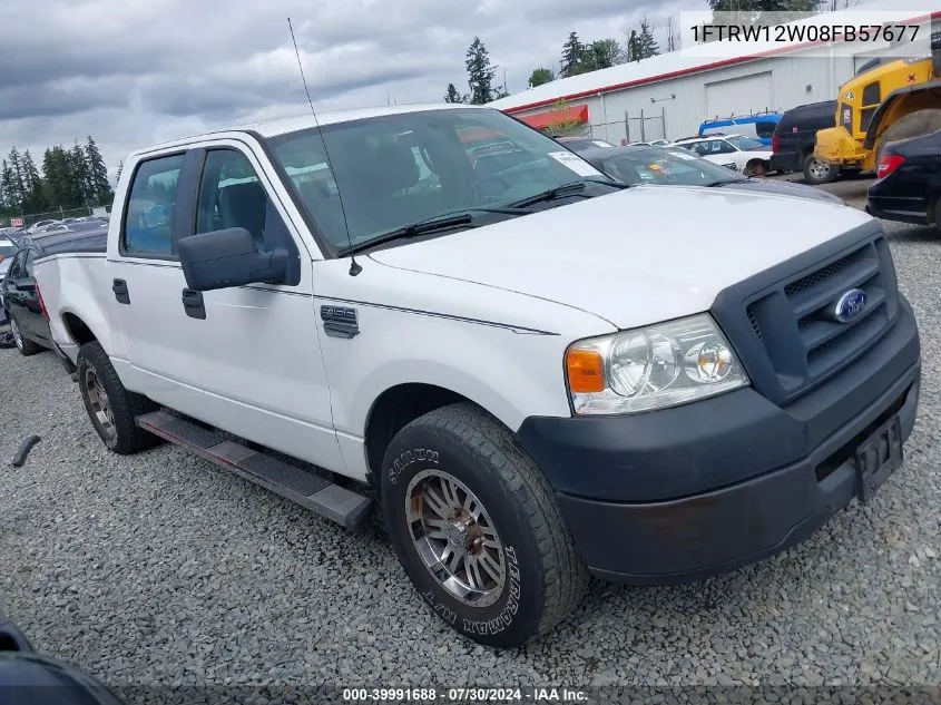 2008 Ford F-150 Xl VIN: 1FTRW12W08FB57677 Lot: 39991688