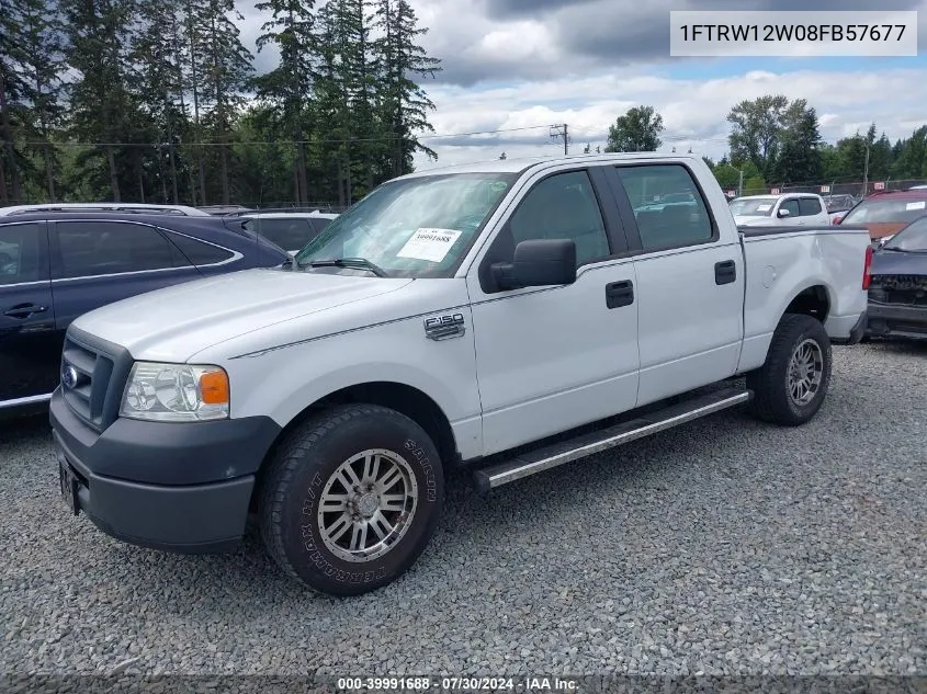 2008 Ford F-150 Xl VIN: 1FTRW12W08FB57677 Lot: 39991688