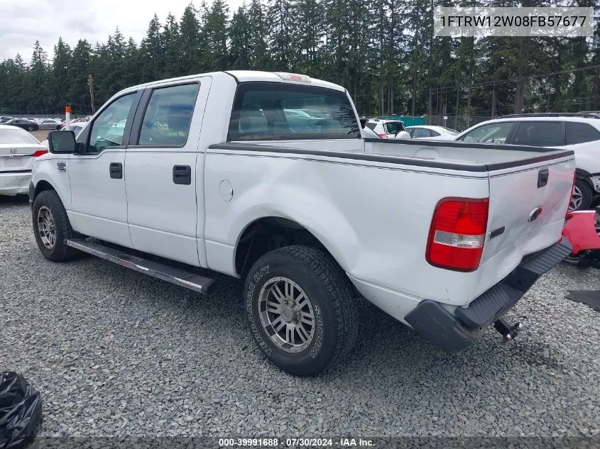 2008 Ford F-150 Xl VIN: 1FTRW12W08FB57677 Lot: 39991688