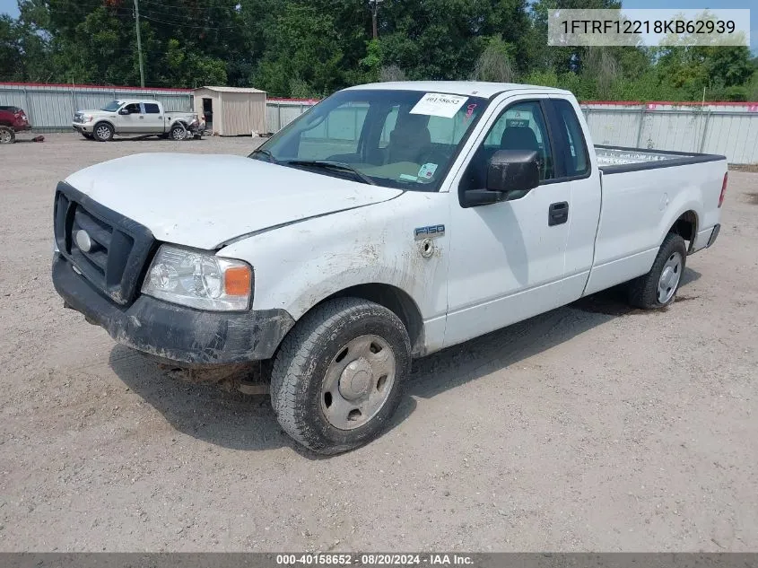 2008 Ford F-150 Stx/Xl/Xlt VIN: 1FTRF12218KB62939 Lot: 40158652