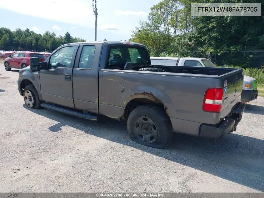 2008 Ford F-150 Fx2/Stx/Xl/Xlt VIN: 1FTRX12W48FA78705 Lot: 40202798