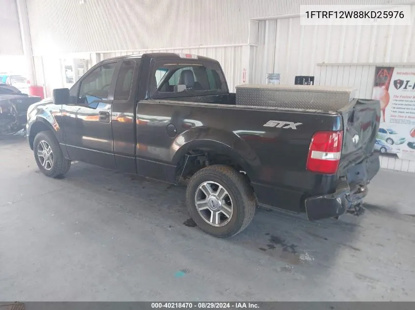 2008 Ford F-150 Fx2/Stx/Xl/Xlt VIN: 1FTRF12W88KD25976 Lot: 40218470