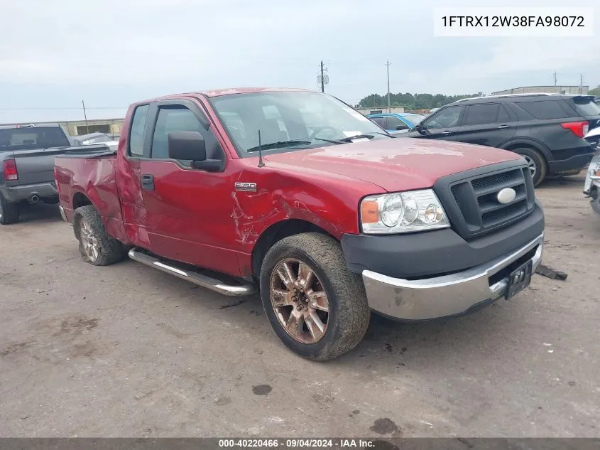 2008 Ford F150 VIN: 1FTRX12W38FA98072 Lot: 40220466