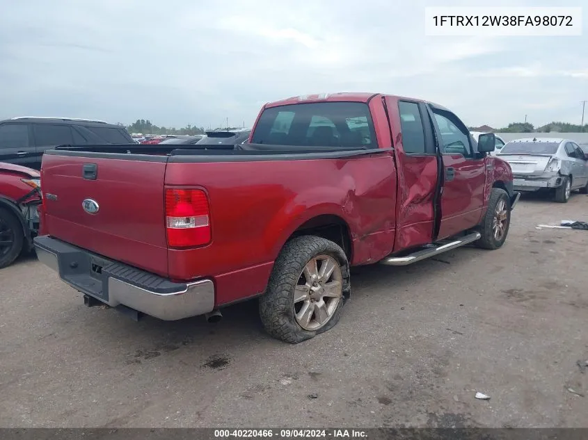 2008 Ford F150 VIN: 1FTRX12W38FA98072 Lot: 40220466