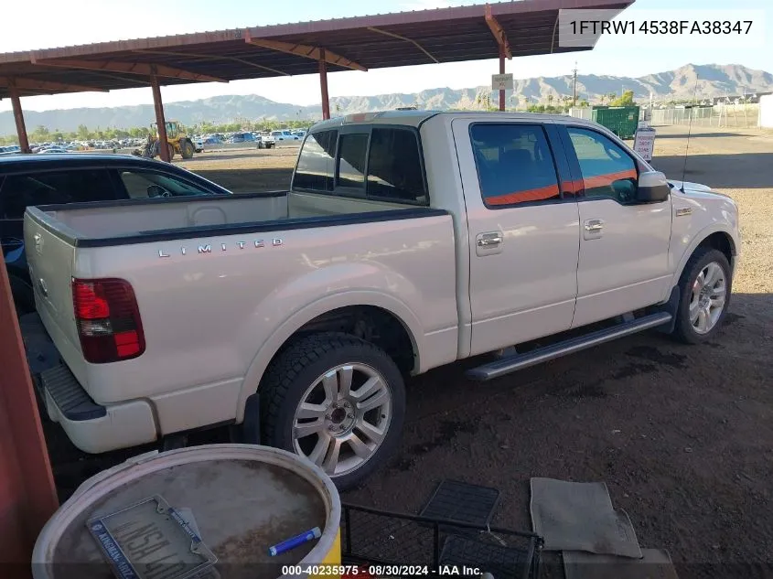 1FTRW14538FA38347 2008 Ford F-150 Harley-Davidson/Limited