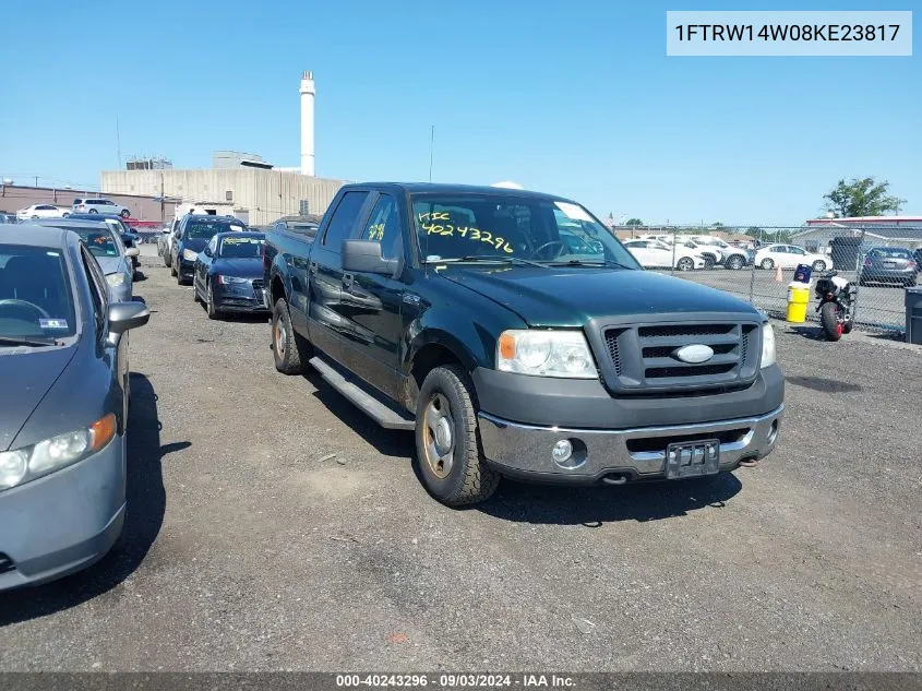 2008 Ford F-150 60Th Anniversary/Xl/Xlt VIN: 1FTRW14W08KE23817 Lot: 40243296