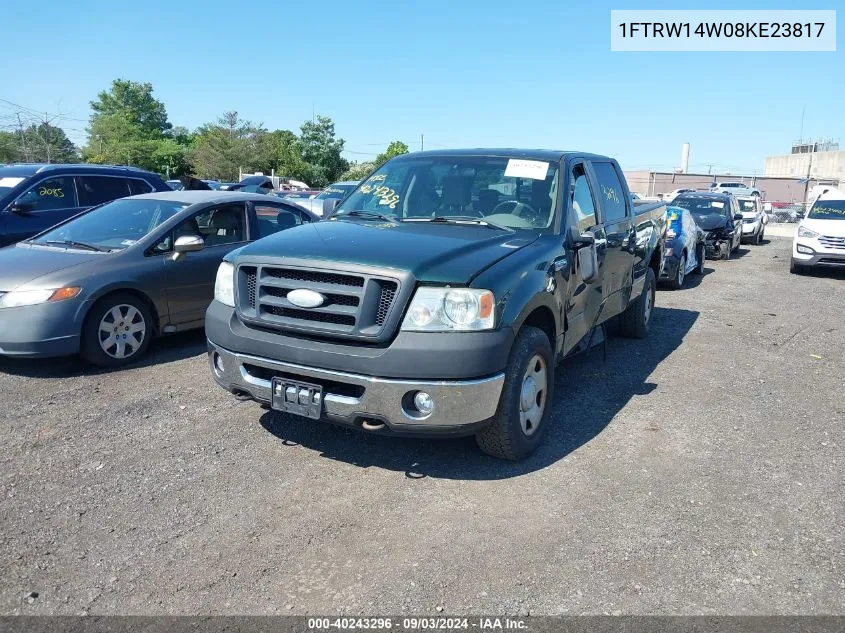 2008 Ford F-150 60Th Anniversary/Xl/Xlt VIN: 1FTRW14W08KE23817 Lot: 40243296