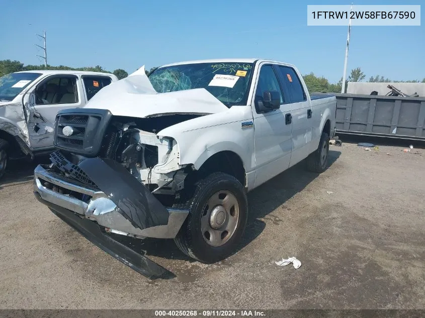 2008 Ford F-150 Xl VIN: 1FTRW12W58FB67590 Lot: 40250268