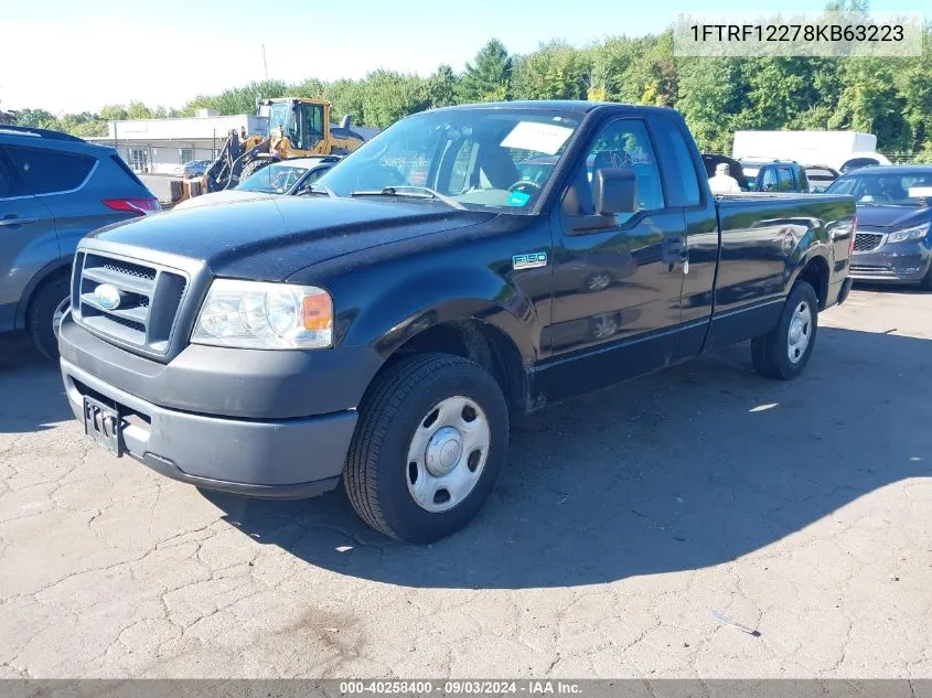 2008 Ford F-150 Stx/Xl/Xlt VIN: 1FTRF12278KB63223 Lot: 40258400