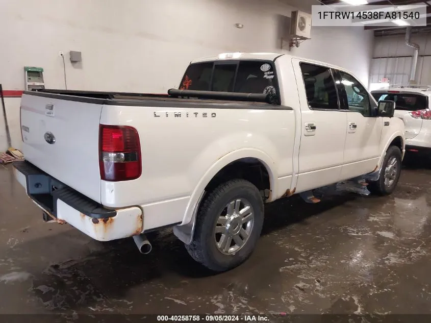 1FTRW14538FA81540 2008 Ford F-150 Harley-Davidson/Limited