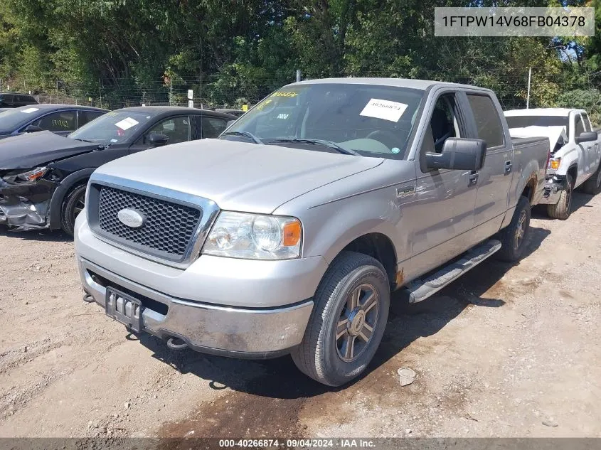 2008 Ford F-150 60Th Anniversary/Fx4/King Ranch/Lariat/Xlt VIN: 1FTPW14V68FB04378 Lot: 40266874