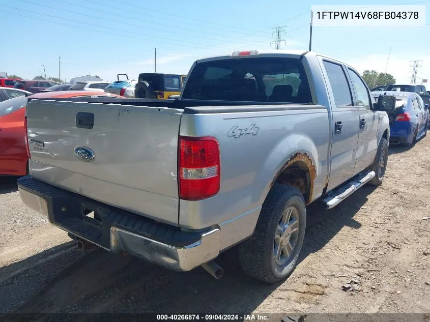 2008 Ford F-150 60Th Anniversary/Fx4/King Ranch/Lariat/Xlt VIN: 1FTPW14V68FB04378 Lot: 40266874