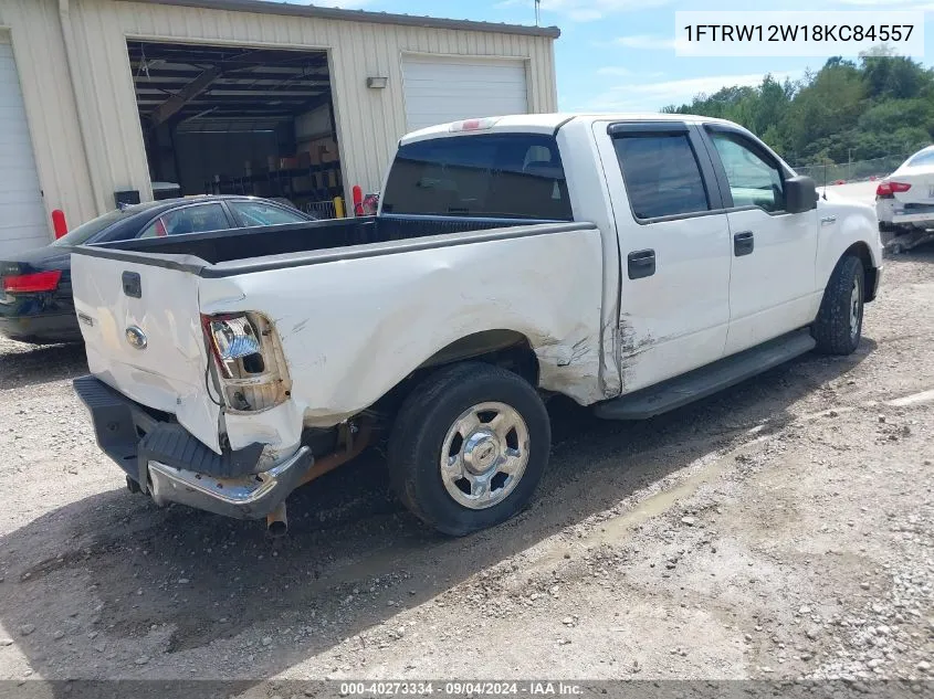 2008 Ford F-150 60Th Anniversary/Fx2/Xl/Xlt VIN: 1FTRW12W18KC84557 Lot: 40273334