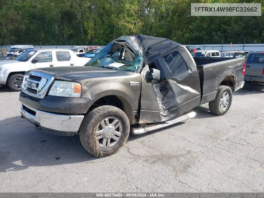 2008 Ford F-150 Stx/Xl/Xlt VIN: 1FTRX14W98FC32662 Lot: 40276480