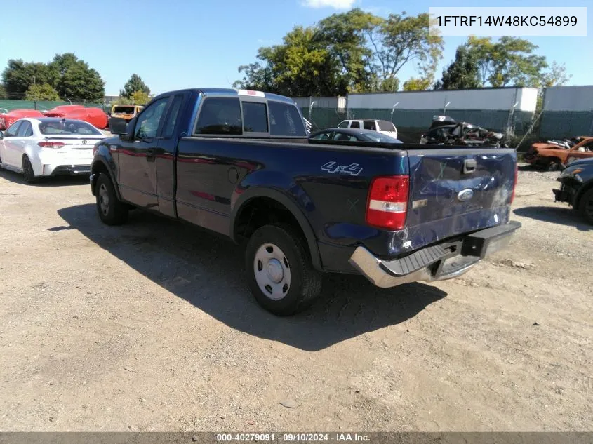 2008 Ford F-150 Stx/Xl/Xlt VIN: 1FTRF14W48KC54899 Lot: 40279091