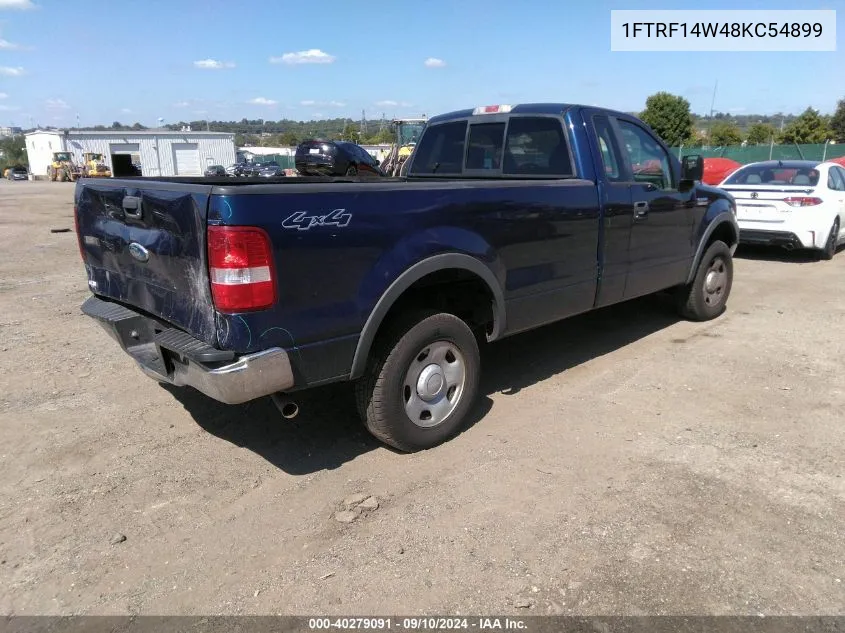 2008 Ford F-150 Stx/Xl/Xlt VIN: 1FTRF14W48KC54899 Lot: 40279091