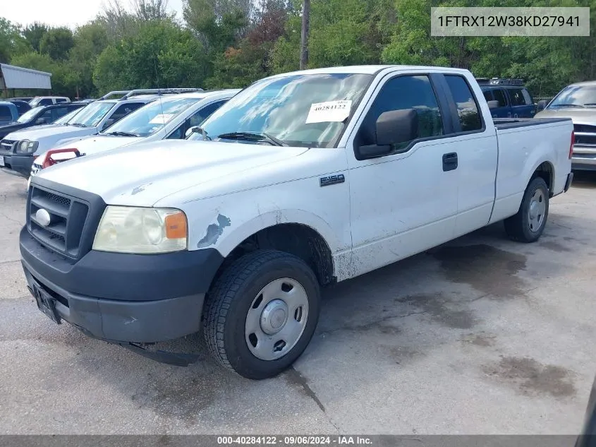 2008 Ford F-150 Xl VIN: 1FTRX12W38KD27941 Lot: 40284122