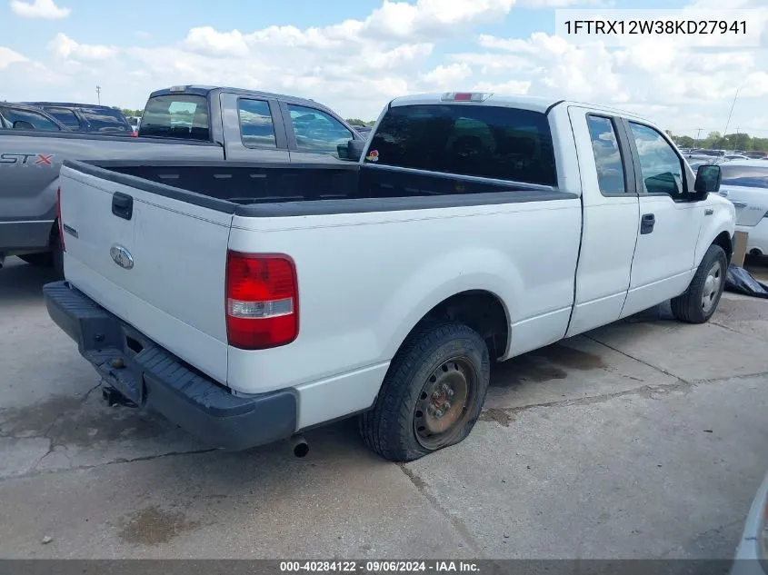 2008 Ford F-150 Xl VIN: 1FTRX12W38KD27941 Lot: 40284122