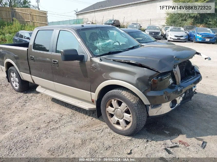 2008 Ford F-150 60Th Anniversary/Fx4/King Ranch/Lariat/Xlt VIN: 1FTPW14V88KB72320 Lot: 40290719