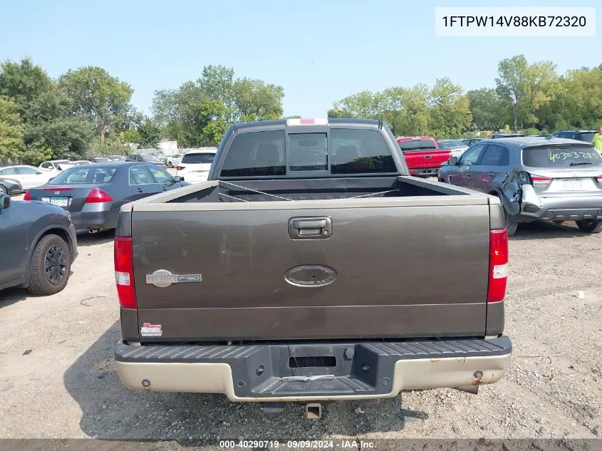 2008 Ford F-150 60Th Anniversary/Fx4/King Ranch/Lariat/Xlt VIN: 1FTPW14V88KB72320 Lot: 40290719