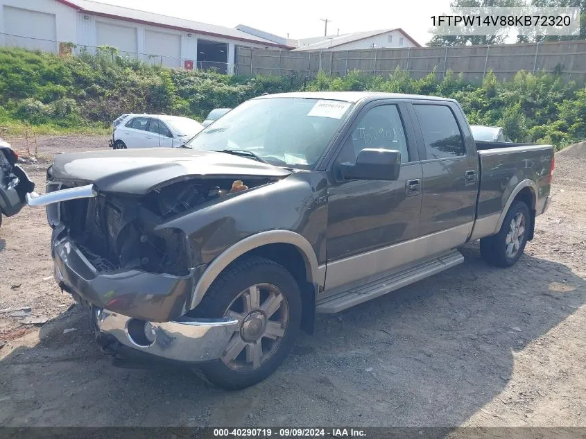 2008 Ford F-150 60Th Anniversary/Fx4/King Ranch/Lariat/Xlt VIN: 1FTPW14V88KB72320 Lot: 40290719