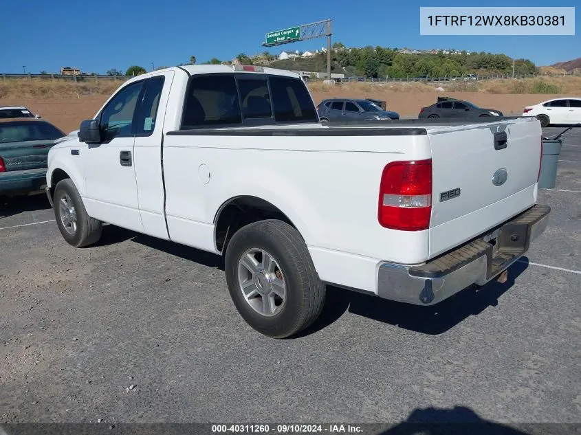 1FTRF12WX8KB30381 2008 Ford F-150 Fx2/Stx/Xl/Xlt