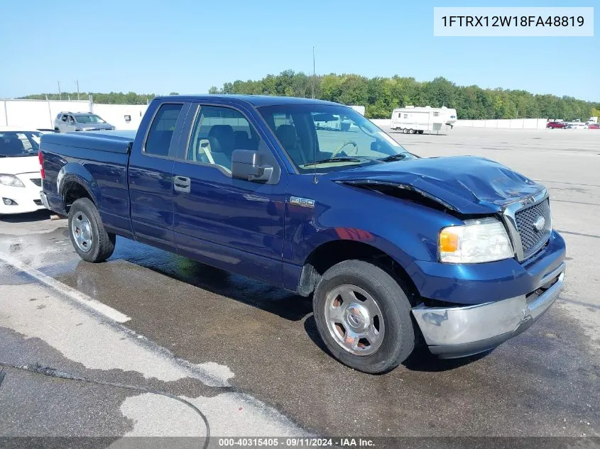 2008 Ford F-150 Fx2/Stx/Xl/Xlt VIN: 1FTRX12W18FA48819 Lot: 40315405