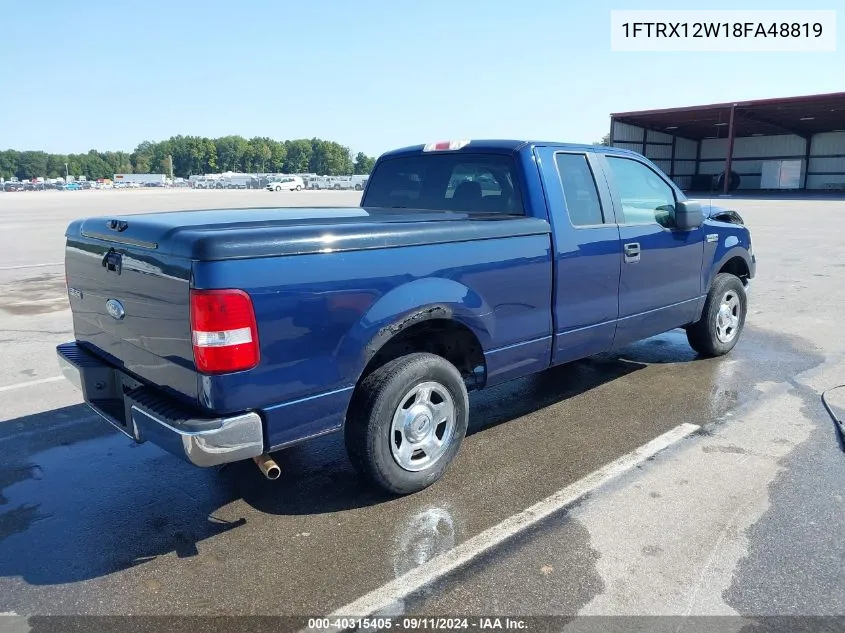 2008 Ford F-150 Fx2/Stx/Xl/Xlt VIN: 1FTRX12W18FA48819 Lot: 40315405