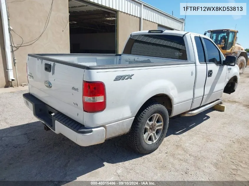 2008 Ford F-150 Fx2/Stx/Xl/Xlt VIN: 1FTRF12WX8KD53813 Lot: 40315486