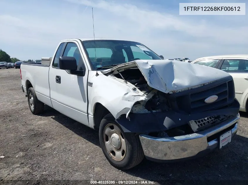 2008 Ford F-150 Stx/Xl/Xlt VIN: 1FTRF12268KF00612 Lot: 40325395