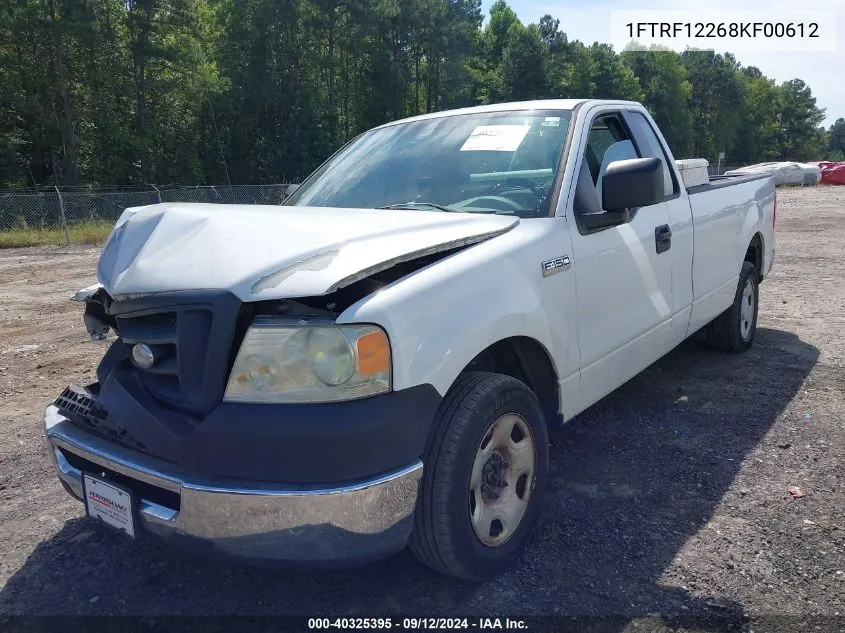 2008 Ford F-150 Stx/Xl/Xlt VIN: 1FTRF12268KF00612 Lot: 40325395