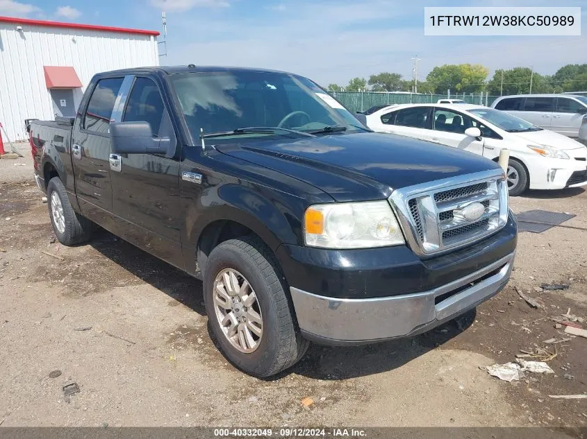 2008 Ford F-150 60Th Anniversary/Fx2/Xl/Xlt VIN: 1FTRW12W38KC50989 Lot: 40332049