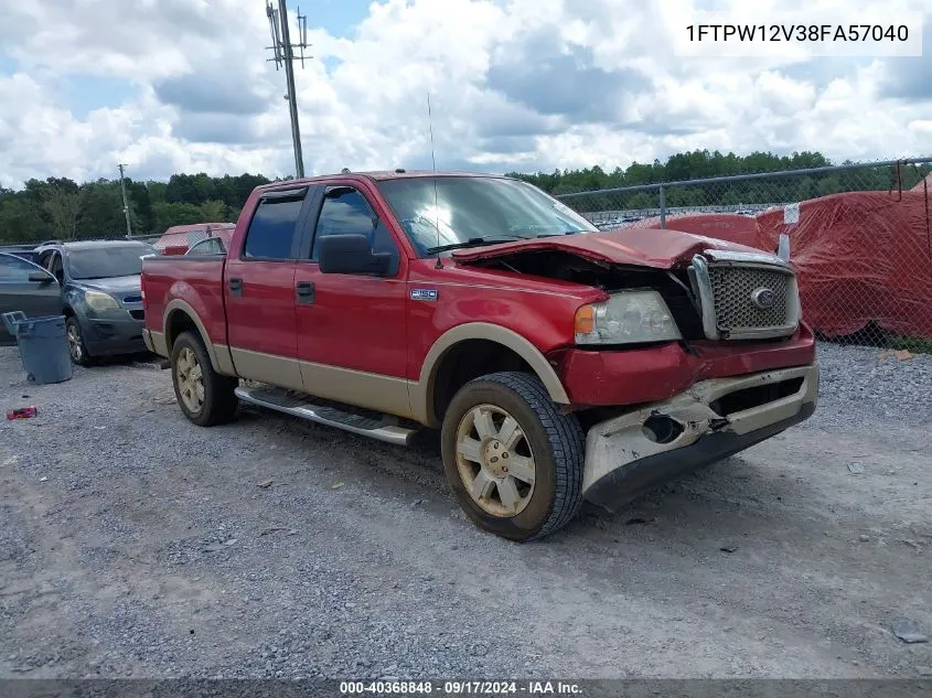 2008 Ford F-150 60Th Anniversary/Fx2/King Ranch/Lariat/Xlt VIN: 1FTPW12V38FA57040 Lot: 40368848