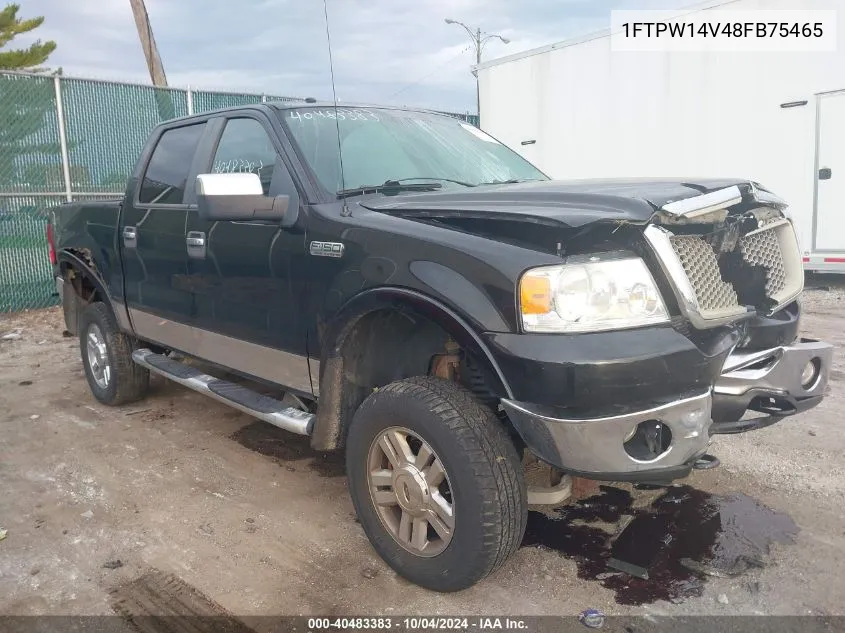 2008 Ford F-150 60Th Anniversary/Fx4/King Ranch/Lariat/Xlt VIN: 1FTPW14V48FB75465 Lot: 40483383