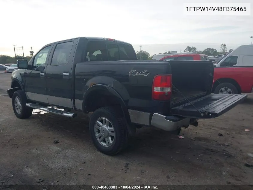 2008 Ford F-150 60Th Anniversary/Fx4/King Ranch/Lariat/Xlt VIN: 1FTPW14V48FB75465 Lot: 40483383