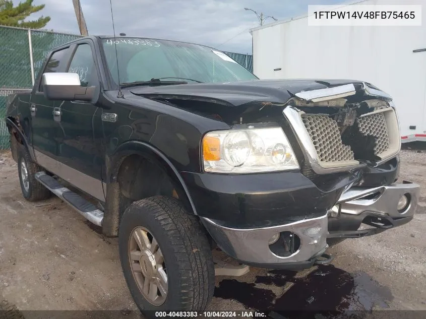 2008 Ford F-150 60Th Anniversary/Fx4/King Ranch/Lariat/Xlt VIN: 1FTPW14V48FB75465 Lot: 40483383