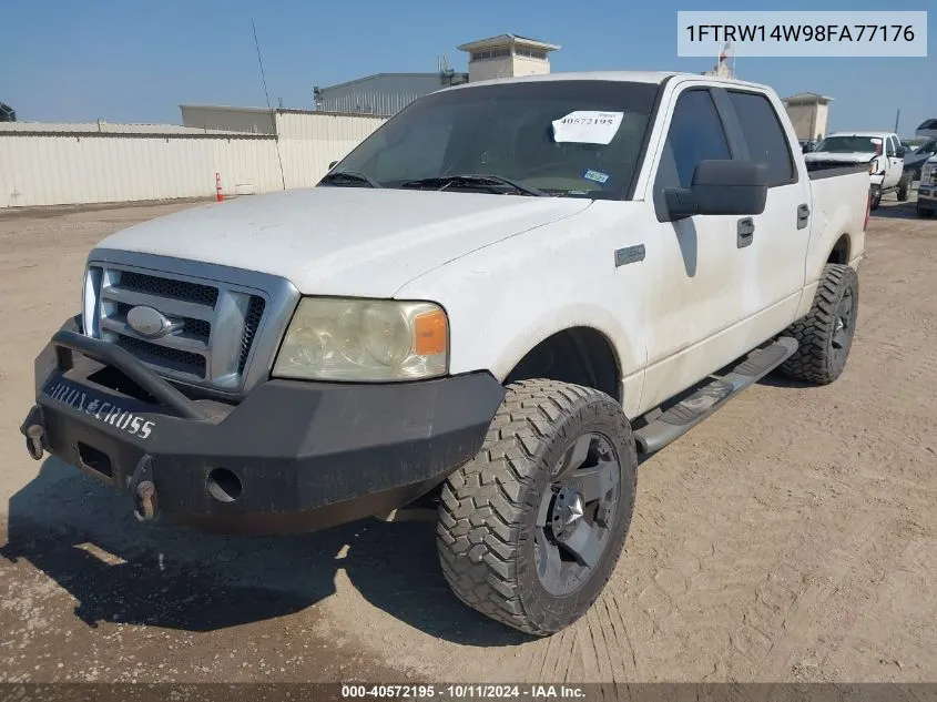 2008 Ford F150 Supercrew VIN: 1FTRW14W98FA77176 Lot: 40572195