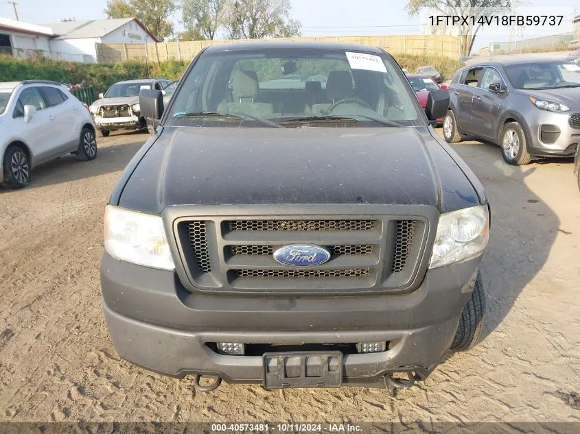 2008 Ford F150 VIN: 1FTPX14V18FB59737 Lot: 40573481