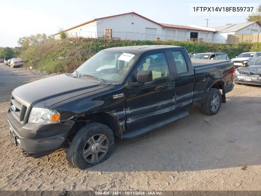 2008 Ford F150 VIN: 1FTPX14V18FB59737 Lot: 40573481