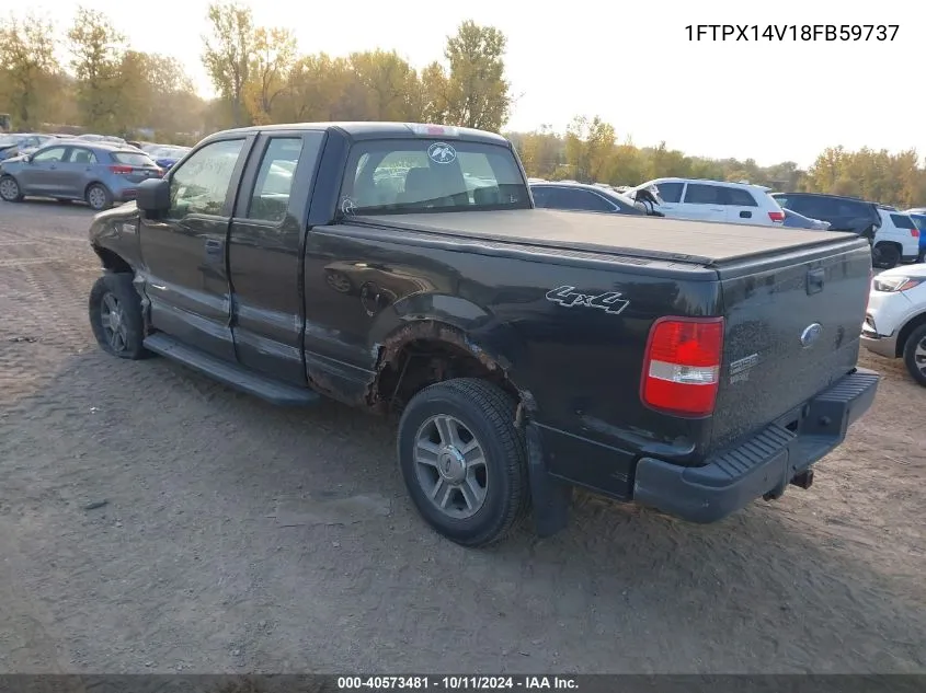 2008 Ford F150 VIN: 1FTPX14V18FB59737 Lot: 40573481