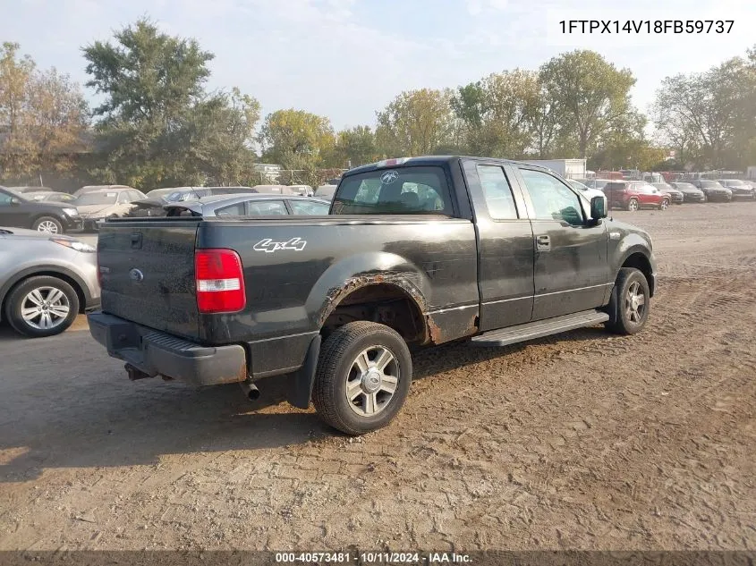 2008 Ford F150 VIN: 1FTPX14V18FB59737 Lot: 40573481