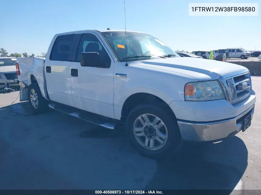 2008 Ford F-150 60Th Anniversary/Fx2/Xl/Xlt VIN: 1FTRW12W38FB98580 Lot: 40586973