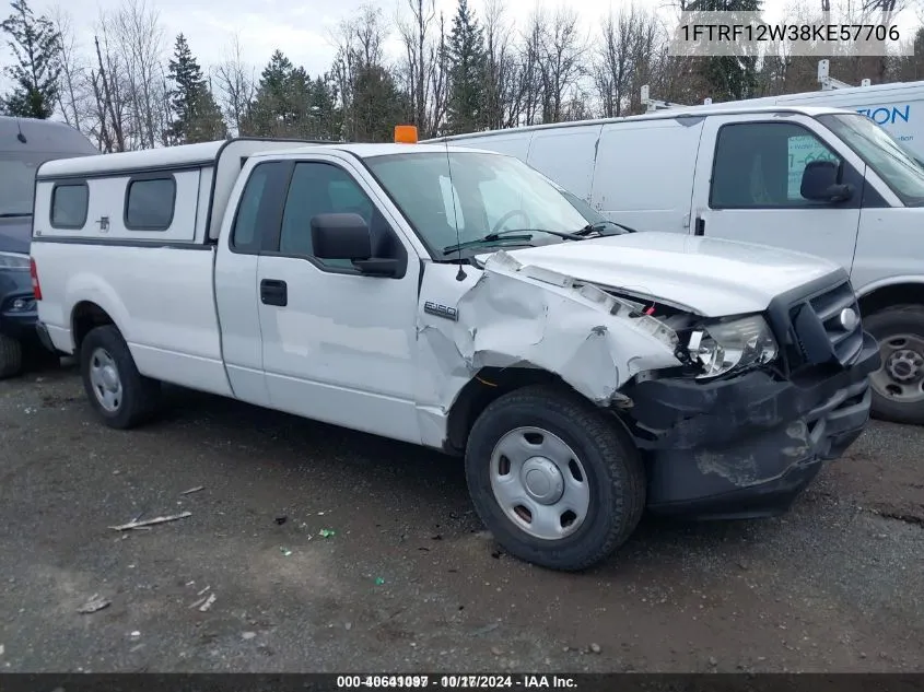 2008 Ford F-150 Stx/Xl/Xlt VIN: 1FTRF12W38KE57706 Lot: 40641097