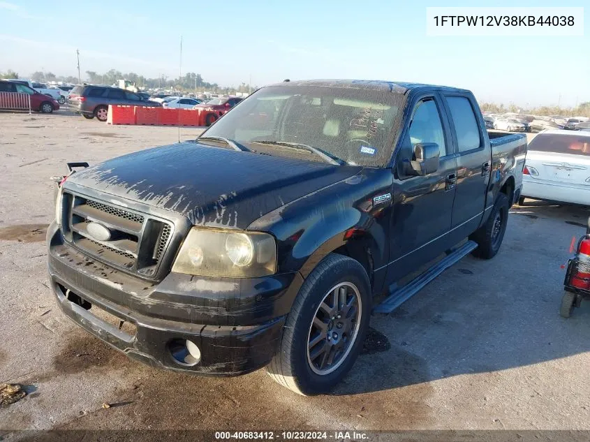 2008 Ford F-150 60Th Anniversary/Fx2/King Ranch/Lariat/Xlt VIN: 1FTPW12V38KB44038 Lot: 40683412