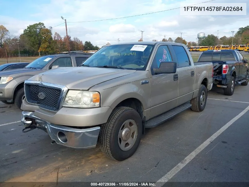 1FTPW14578FA02684 2008 Ford F-150 60Th Anniversary/Fx4/King Ranch/Lariat/Limited/Xlt